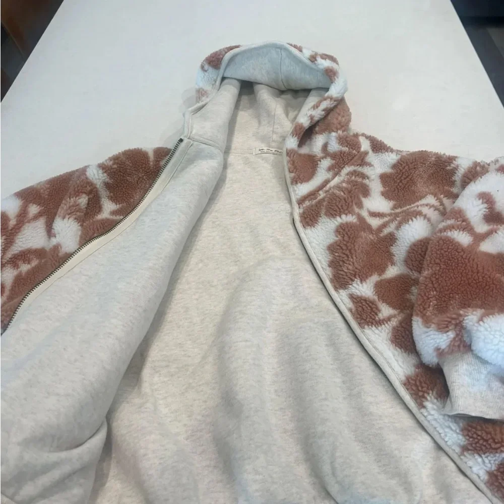 we the free floral sherpa hoodie - Picture 2 of 3